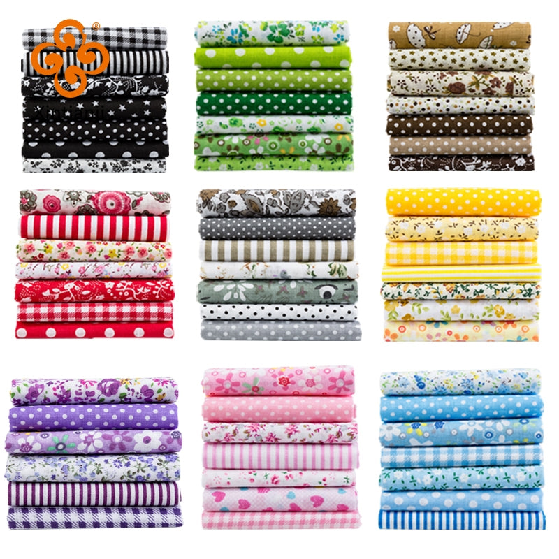 7pc Fabric Bundle 24*25Cm Sewing Quilting For Patchwork Needlework