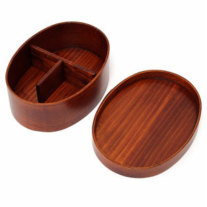 BENTO BOX - Compact Wooden Style Student Lunch Box