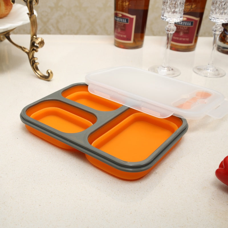 Collapsible Silicone Lunchbox Eco-Friendly 1100ml/37oz – Karma's Peaces